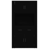 Highboard Black Engineered Wood