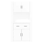 Highboard High Gloss White Engineered Wood