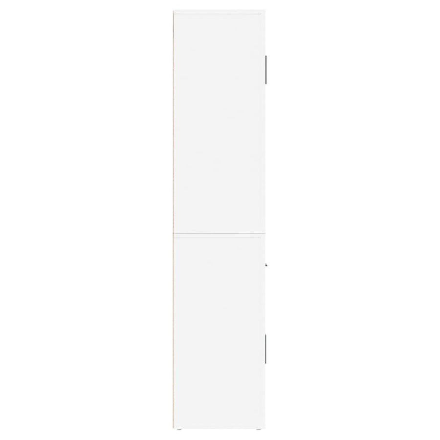 Highboard High Gloss White Engineered Wood