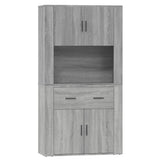Highboard Grey Sonoma Engineered Wood - Front View