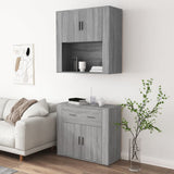 Highboard Grey Sonoma Engineered Wood - Top-Down View
