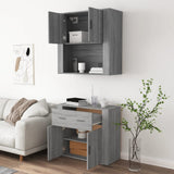 Highboard Grey Sonoma Engineered Wood - 45-Degree Angle