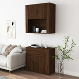 Highboard Brown Oak Engineered Wood - Top-Down View