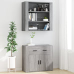 Highboard Grey Sonoma Engineered Wood