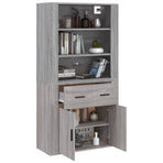 Highboard Grey Sonoma Engineered Wood