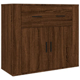 Highboard Brown Oak Engineered Wood - Close-Up Angle