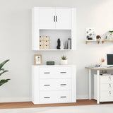 Highboard White Engineered Wood - Top-Down View