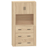 Highboard Sonoma Oak Engineered Wood - Front View
