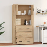 Highboard Sonoma Oak Engineered Wood - Side View