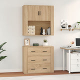 Highboard Sonoma Oak Engineered Wood - Top-Down View