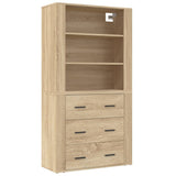 Highboard Sonoma Oak Engineered Wood - Front View