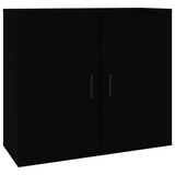 Sideboards 3 pcs Black Engineered Wood