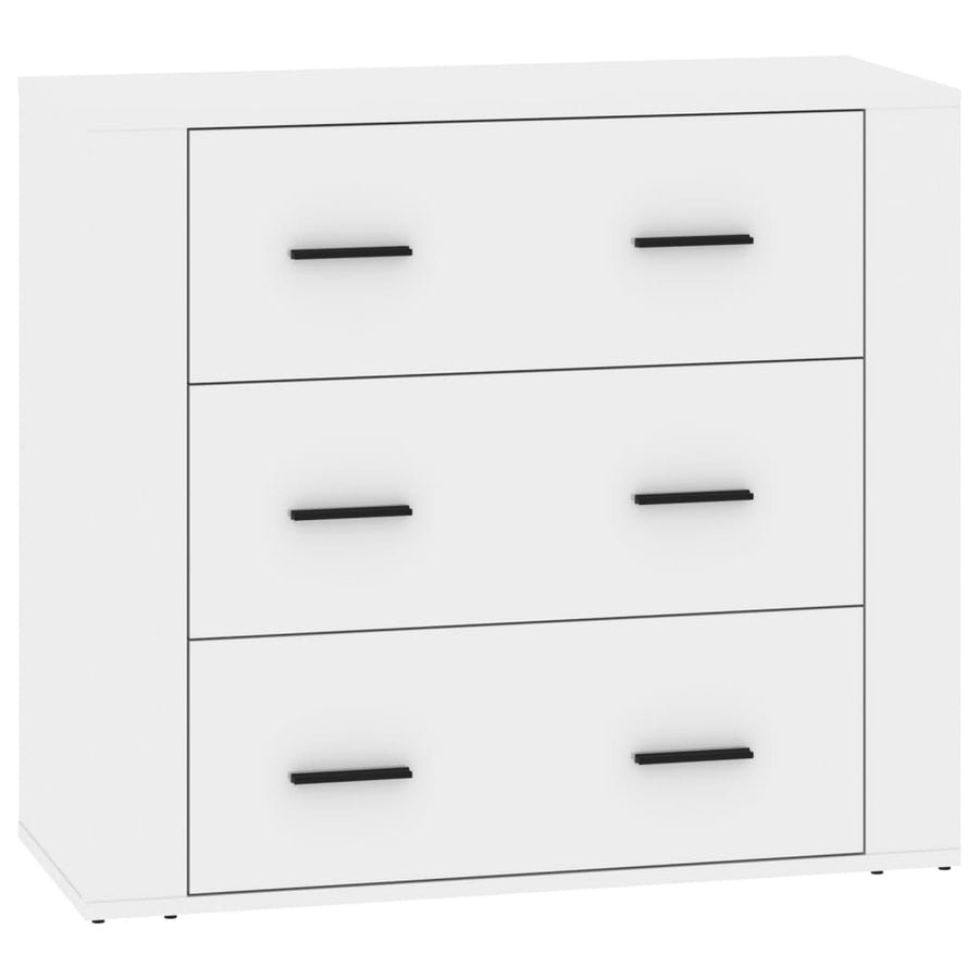 Sideboards 3 pcs High Gloss White Engineered Wood