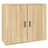 Sideboards 3 pcs Sonoma Oak Engineered Wood - Rear View