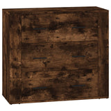 Sideboards 3 pcs Smoked Oak Engineered Wood - Close-Up Angle