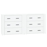 Sideboards 2 pcs White Engineered Wood