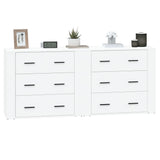 Sideboards 2 pcs White Engineered Wood