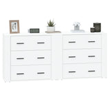 Sideboards 2 pcs White Engineered Wood - Top-Down View
