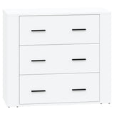 Sideboards 2 pcs White Engineered Wood