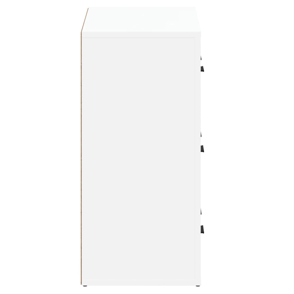 Sideboards 2 pcs High Gloss White Engineered Wood