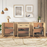 Sideboards 3 pcs Sonoma Oak Engineered Wood - Side View