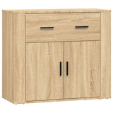 Sideboards 3 pcs Sonoma Oak Engineered Wood - Rear View