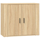 Sideboards 3 pcs Sonoma Oak Engineered Wood - Close-Up Angle