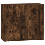 Sideboards 3 pcs Smoked Oak Engineered Wood - Close-Up Angle