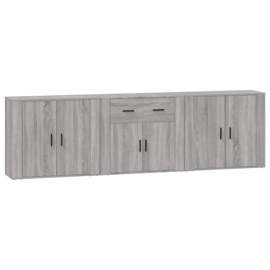 Sideboards 3 pcs Grey Sonoma Engineered Wood