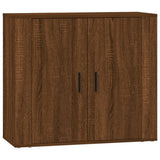 Sideboards 3 pcs Brown Oak Engineered Wood