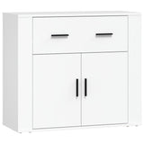 Sideboards 3 pcs White Engineered Wood - Rear View