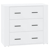 Sideboards 3 pcs White Engineered Wood