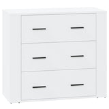 Sideboards 3 pcs White Engineered Wood - Close-Up Angle