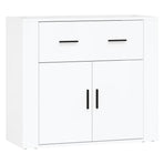 Sideboards 3 pcs High Gloss White Engineered Wood