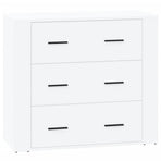Sideboards 3 pcs High Gloss White Engineered Wood