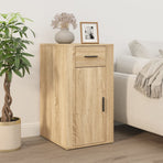 Desk with Cabinet Sonoma Oak Engineered Wood