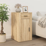Desk with Cabinet Sonoma Oak Engineered Wood - Top-Down View