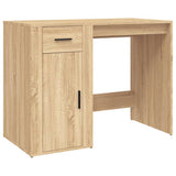 Desk with Cabinet Sonoma Oak Engineered Wood