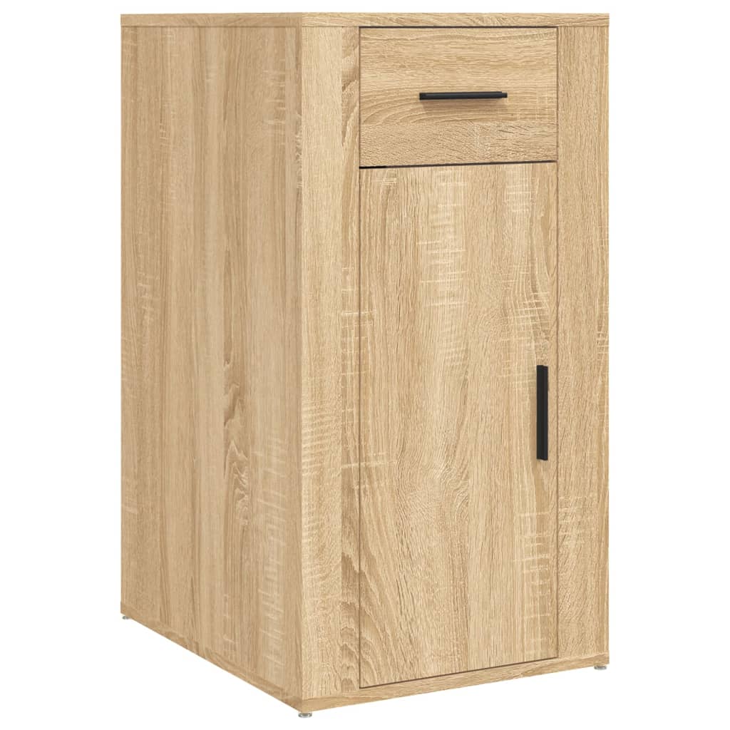 Desk with Cabinet Sonoma Oak Engineered Wood