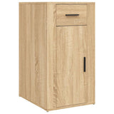 Desk with Cabinet Sonoma Oak Engineered Wood