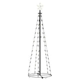 Christmas Cone Tree Warm White 84 LEDs Decoration 50x150 cm - Front View