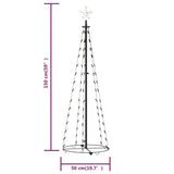 Christmas Cone Tree Warm White 84 LEDs Decoration 50x150 cm
