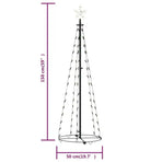 Christmas Cone Tree Warm White 84 LEDs Decoration 50x150 cm