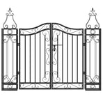 Garden Gate Black 121x8x100 cm Wrought Iron