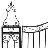 Garden Gate Black 121x8x100 cm Wrought Iron - Top-Down View