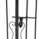 Garden Gate Black 121x8x120 cm Wrought Iron - 45-Degree Angle