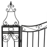 Garden Gate Black 121x8x150 cm Wrought Iron - Top-Down View
