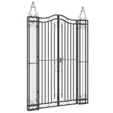 Garden Gate Black 121x8x180 cm Wrought Iron