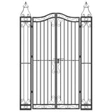 Garden Gate Black 121x8x180 cm Wrought Iron