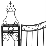Garden Gate Black 121x8x180 cm Wrought Iron - Top-Down View